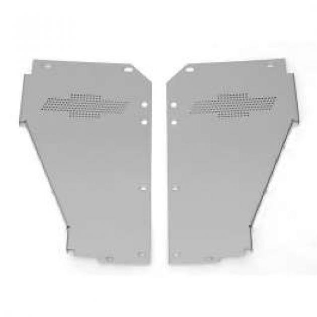 Chevy Radiator Filler Panels Bowtie Polished Stainless Steel For