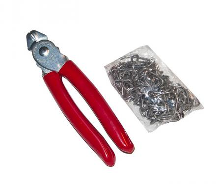 Redline Restomotive® Upholstery Installation Kit with Heavy Duty Pliers and Hog Rings