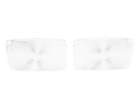 Trim Parts 1956 Chevrolet Full Size Cars Clear Parking Light Lens, Pair A1385