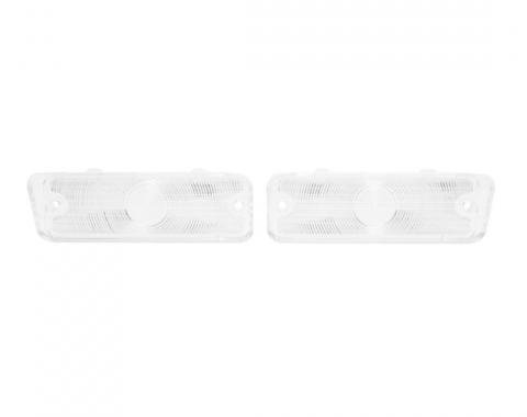 Trim Parts 1966 Chevrolet Full Size Car Clear Parking Light Lens, Pair A2441C