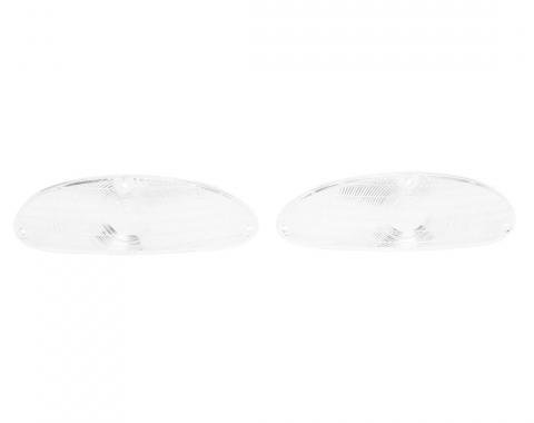 Trim Parts 1955 Chevrolet Full Size Cars Clear Parking Light Lens, Pair A1025