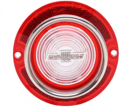 Trim Parts 1963 Chevrolet Full Size Car Red Back Up Light Lens W/Clear Bowtie & Trim, Each A2260T