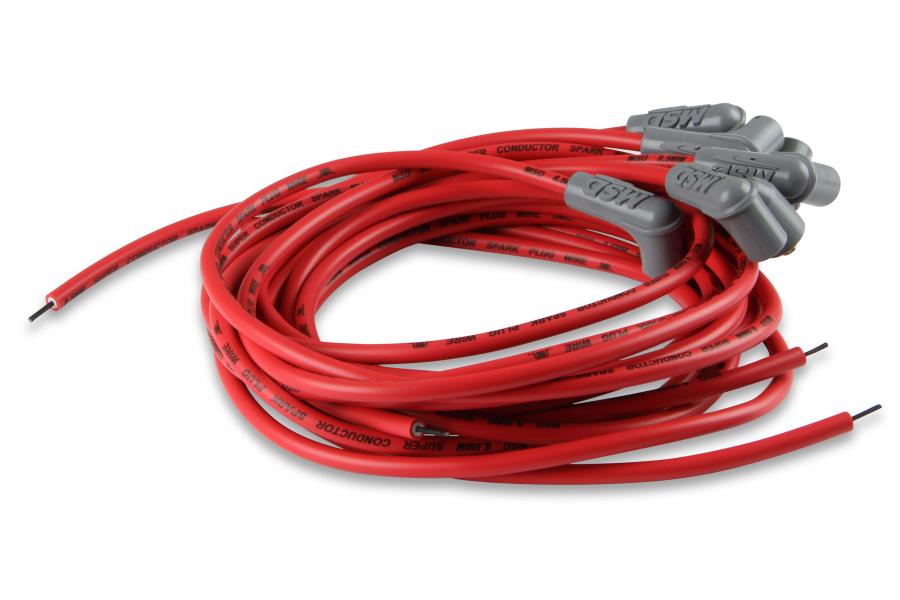 MSD 31239 Super Conductor Spark Plug Wire Set 8 Cyl 90° Plug, Socket/HEI Cap