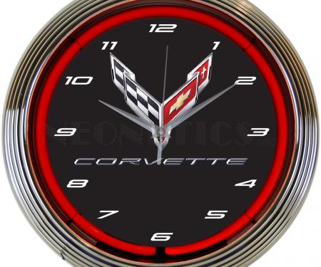 Neonetics Neon Clocks, Corvette C8 Neon Clock