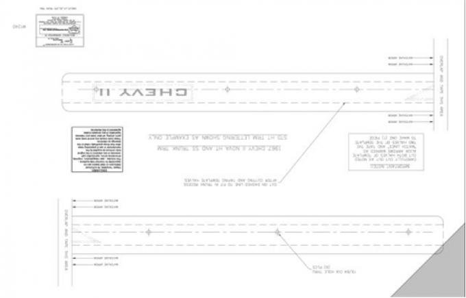 Classic Headquarters Nova Trunk Trim Hardtop Template W-1240