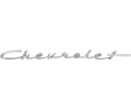 Chevy Dash Script Emblem, With Chevrolet Word, 150 & 210, 1957