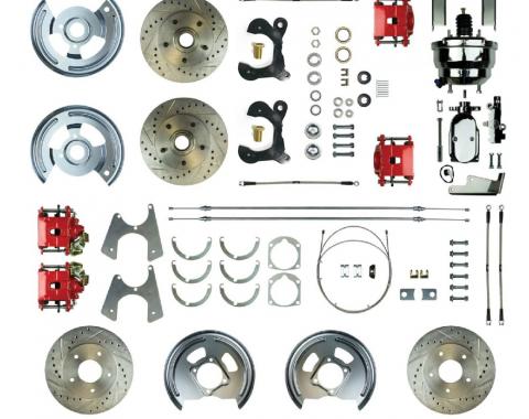 Right Stuff 1955-57 Chevrolet BelAir/Nomad, Power 9" Booster 4-Wheel Disc Brake Conversion FSC554DCCZX