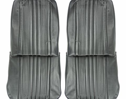 PUI Interiors 1967 Chevrolet Impala/SS Black Front Bucket Seat Covers 67BS10U