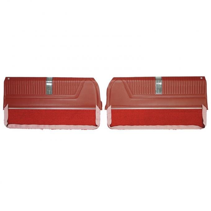 PUI Interiors 1965 Chevrolet Impala SS Pre-Assembled Red Front Door Panels PD551