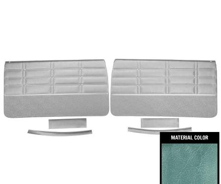 PUI Interiors 1963 Chevrolet Impala/SS Pre-Assembled Light Blue Front Door Panels 63BD56FP