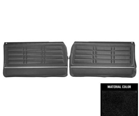 PUI Interiors 1966 Chevrolet Impala SS Pre-Assembled Black Front Door Panels 66BD10-P