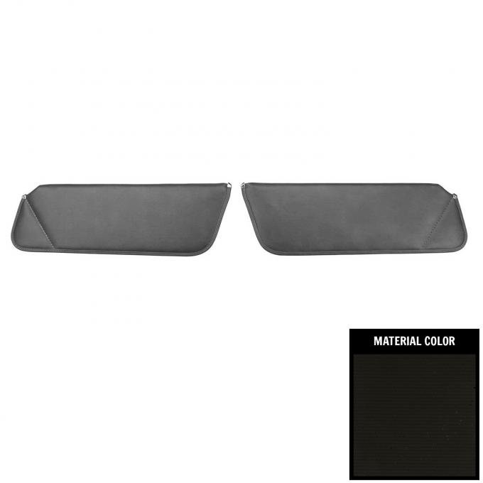 PUI Interiors 1971-1972 Chevrolet Impala Hardtop Black Sun Visors SV28100BC