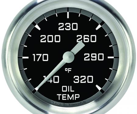 Classic Instruments Autocross Gray 2 5/8" Oil Temperature Gauge AX328GAPF