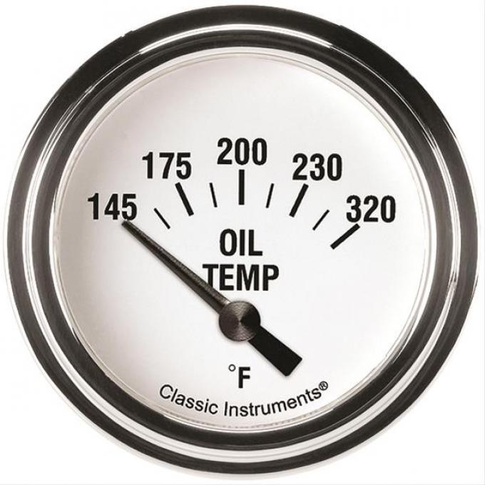 Classic Instruments White Hot 2 5/8" Oil Temperature Gauge WH228SLF