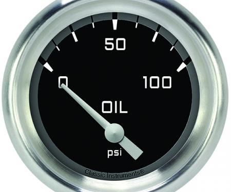 Classic Instruments Autocross Gray 2 5/8" Oil Pressure Gauge AX281GAPF