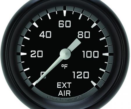 Classic Instruments Autocross Gray 2 5/8" Outside Air Temp. Gauge AX399GBPF