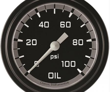 Classic Instruments Autocross Gray 2 5/8" Oil Pressure Gauge AX381GBLF