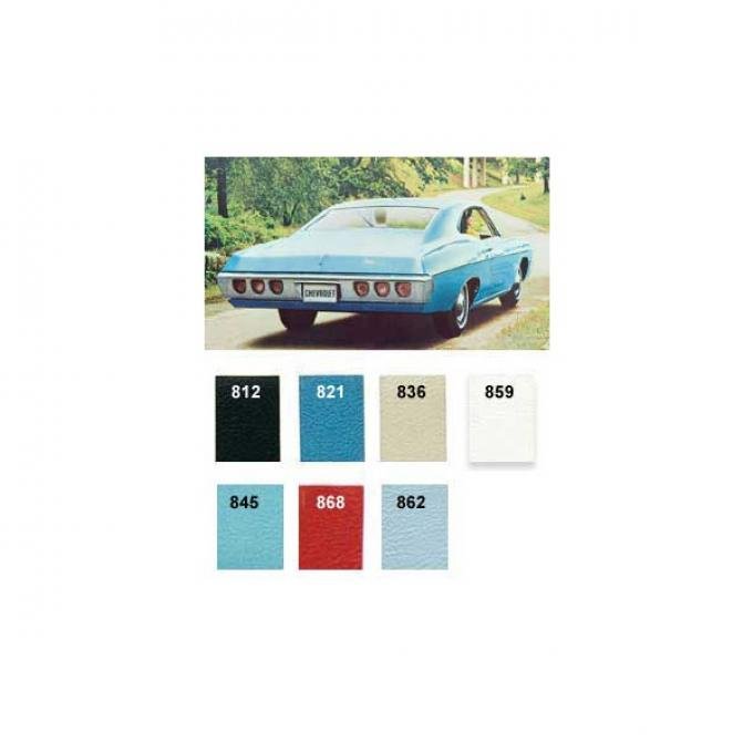 PUI 1968 Chevrolet Impala Preassembled Rear Door Panels, Coupe/Fastback 68BD02C-P | Light Aqua