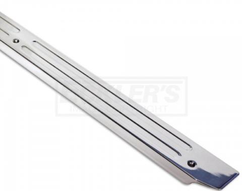 Chevy Door Sill Plates, Billet Aluminum, 2-Door, Polished Finish, Eddie Motorsports, 1955-1957