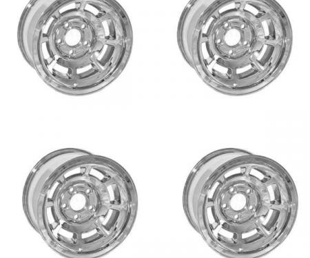 Corvette-Style Chrome Reproduction Aluminum Wheel Set, 1958-1985