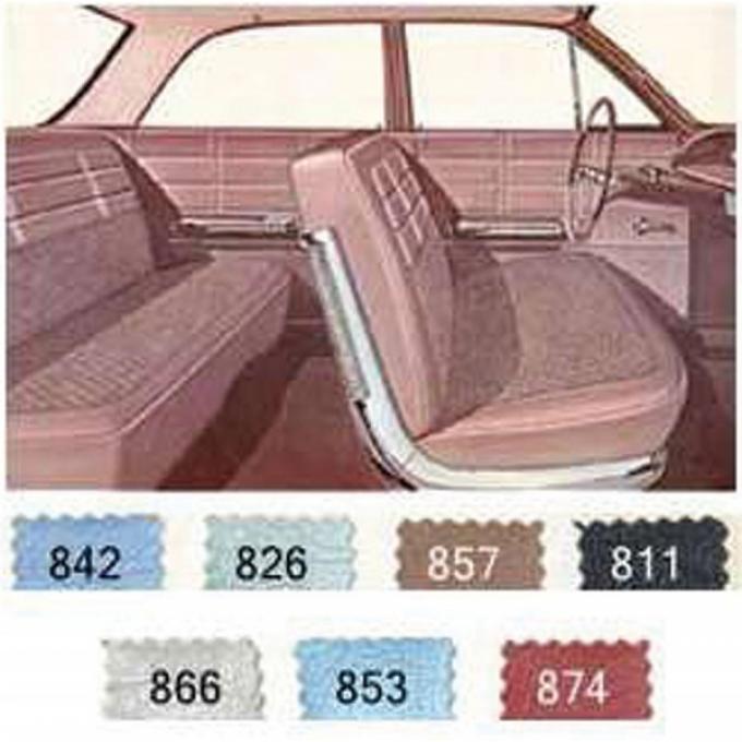 Full Size Chevy Preassembled Door Panels Interior Kit Service, 4-Door Sedan, Impala, 1963