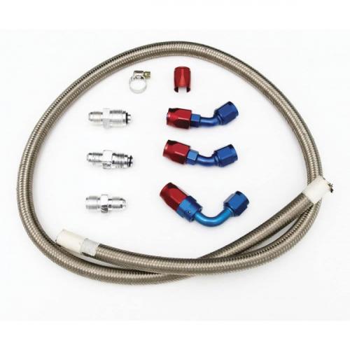 Chevy Power Steering Hose Kit, Stainless Steel Braided, CCI Rack ...