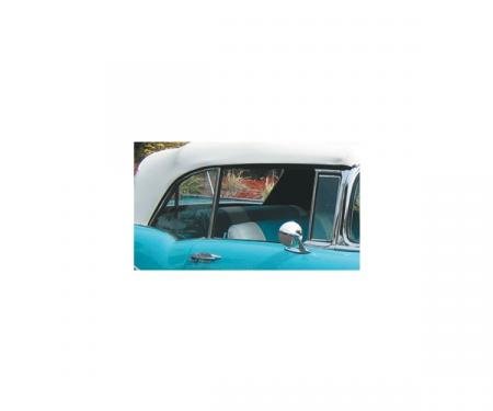 Chevy Side Glass Set, Installed With Frames, Date Coded, Clear, Convertible, 1955-1957