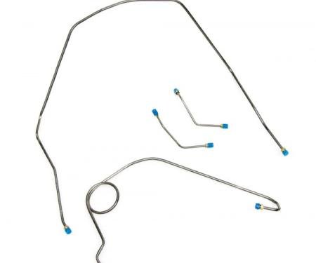 Full Size Chevy Front Brake Line Set, Non-Power, Stainless Steel, 1958