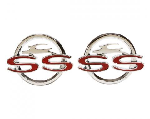 Trim Parts 62 Impala Rear Quarter Panel Emblem, Impala SS, Pair 2175