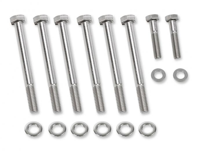 Mr. Gasket Water Pump Bolt Set, Polished Stainless Steel 60931G