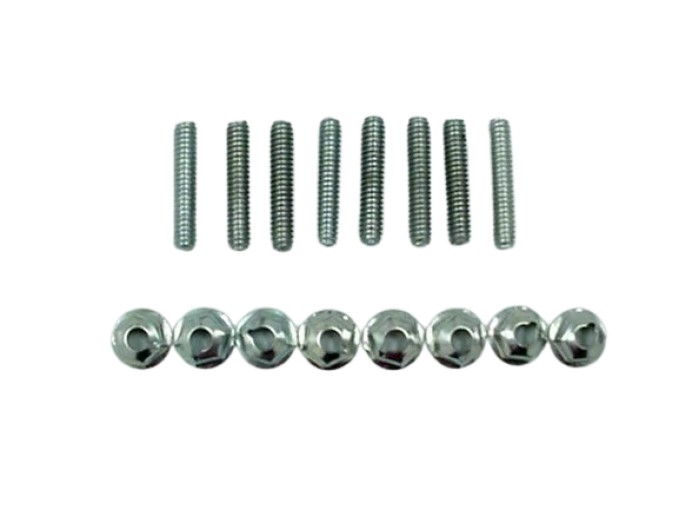 Redline Restomotive® 1956-1957 Chevy Hood Bar Extension Stud & Nut Hardware Kit