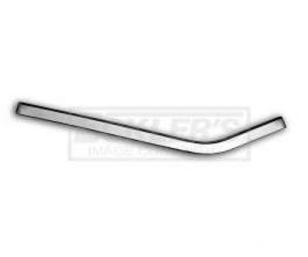 Chevy Interior Side Panel Trim, Stainless Steel, Right Upper Rear, Convertible, 1957