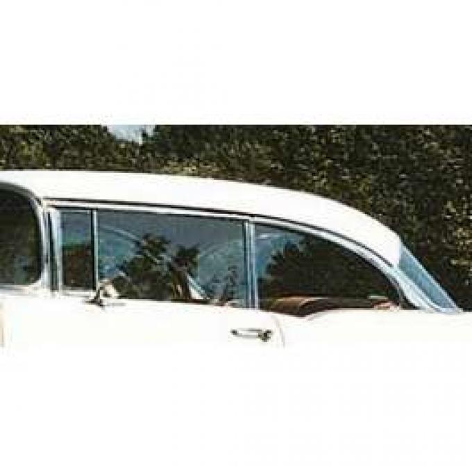 Chevy Side Glass Set, Tinted, 2-Door Hardtop, 1955-1957