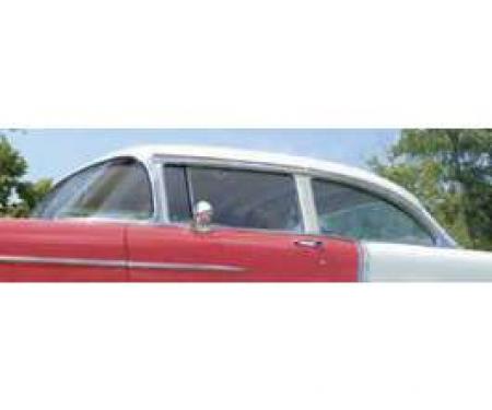 Chevy Vent Window, Installed In Frame, Clear, Sedan & Wagon, Left, 1955-1957