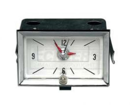 Chevy Clock, White Face, Quartz, 1957