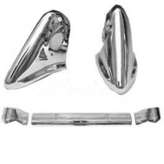 Chevy Bumper Set, Rear, 5-Piece, 1956