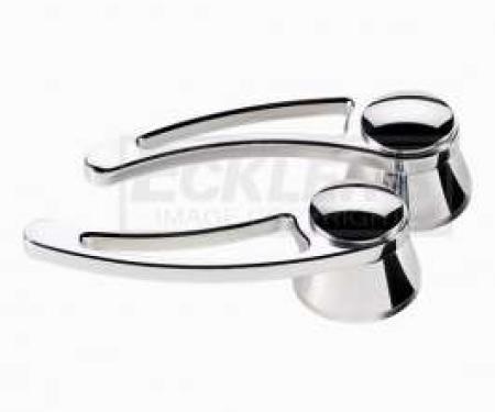 Early Chevy Inside Door Handles, Billet Aluminum, 1949-1954