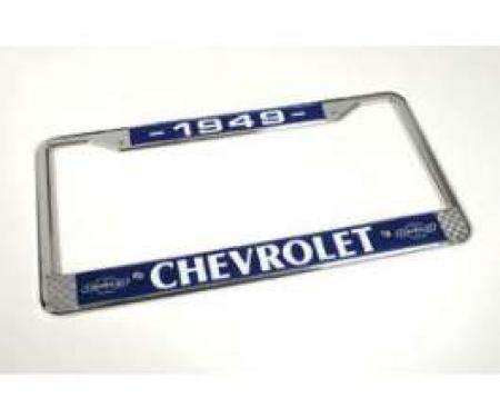 Chevy License Plate Frame, With Chevy Logo, 1949