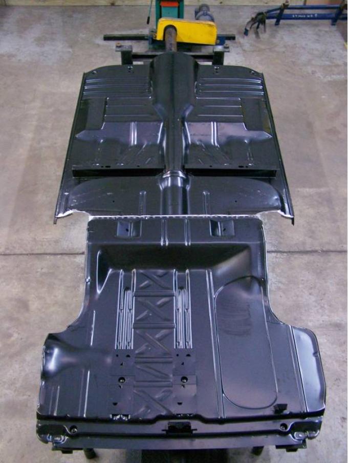 Chevy Full Floor Pan With Floor Braces, For 2 Or 4-Door Sedan With Wide Wheel Tubs, 1955-1957