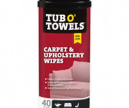 Tub O' Towels Automotive Carpet & Upholstery Wipes, 40-Count