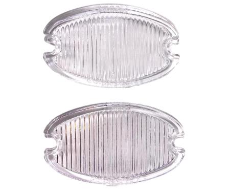 Chevy Back-Up Light Lenses, Clear, 1957