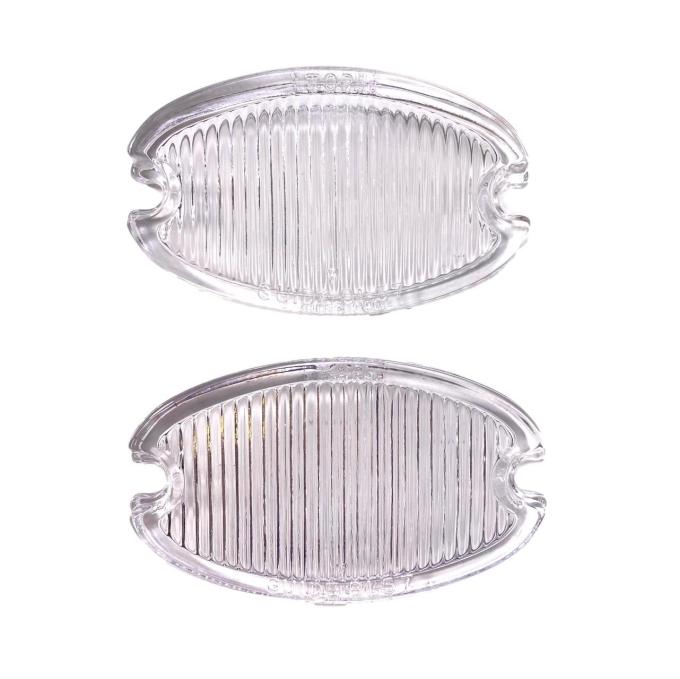 Chevy Back-Up Light Lenses, Clear, 1957