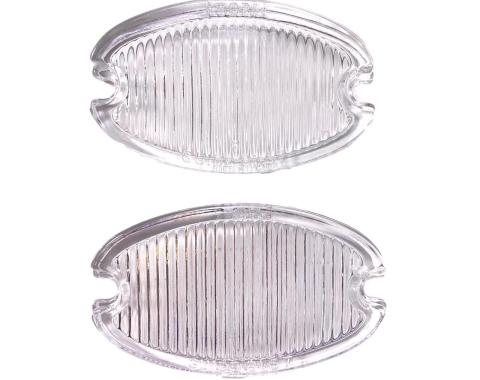 Chevy Back-Up Light Lenses, Clear, 1957