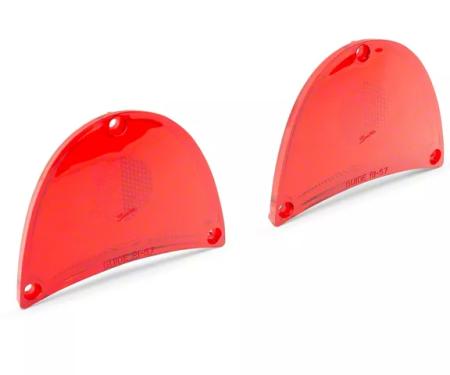 Chevy Taillight Lenses, Red, 1957