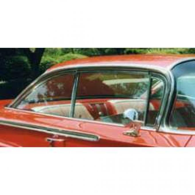 Full Size Chevy Side Glass Set, Tinted, Date Coded, 2-Door Hardtop, Impala, 1962