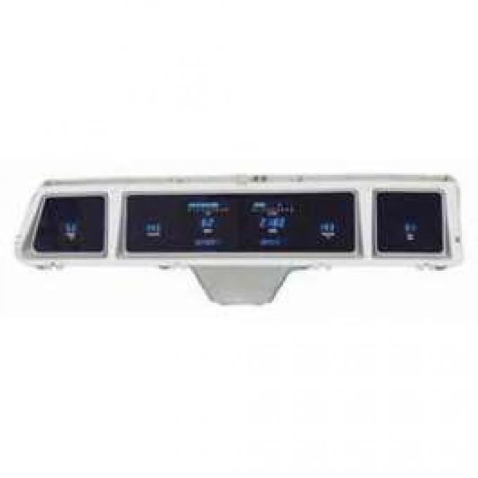 Full Size Chevy Dakota Digital Dash, Blue Or Teal Display, Impala & Caprice, 1966