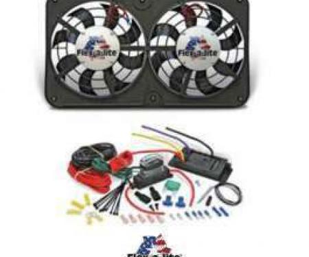 Chevy Fan Kit, Dual Electric, Flex-A-Lite, 12, 500CFM