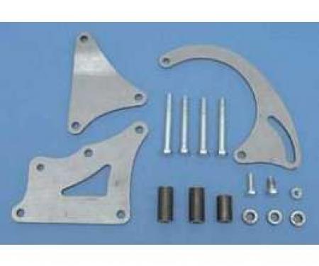 Full Size Chevy Short Water Pump Alternator Bracket Kit, Extra Clearance, Small Block, 1958-1972