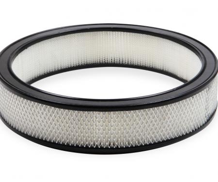 Holley Air Filter, 14"x3" , White Paper Element, Black Ring 120-178