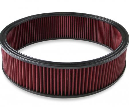 Holley Air Filter, Replacement, 16" X 4", Red Washable Gauze Filter 220-40